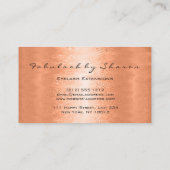 Make-up Artiest Lashes Glitter Drips Koraal Event Visitekaartje (Achterkant)