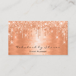 Make-up Artiest Lashes Glitter Drips Koraal Event Visitekaartje