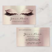 Make-up Artiest Lashes Glitter Roos Afspraakkaart Afsprakenkaartje (Voorkant / Achterkant)