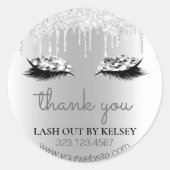Make-up Artiest Lashes Platinum Glitter Zilveren D Ronde Sticker (Voorkant)