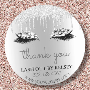 Make-up Artiest Lashes Platinum Glitter Zilveren D Ronde Sticker