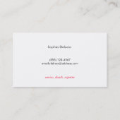 Make-up Artiest Logo Mascara Artistiek Patroon Visitekaartje (Achterkant)