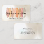 Make-up Artiest Make-up Shades Moderne Cream Kleur Visitekaartje (Voorkant / Achterkant)