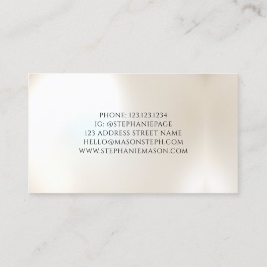 Make-up Artiest Make-up Shades Moderne Cream Kleur Visitekaartje (Achterkant)