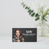 Make-up artiest met penselen afsprakenkaartje (Staand voorkant)