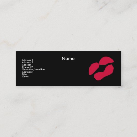 "make-up artiest" mini visitekaartje (Voorkant)