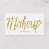 Make-up Artiest Modern Goud Script Luxe Visitekaartje (Voorkant)