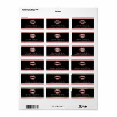 Make-up Artiest Modern Roos Gouden Glitter Lips Sa Etiket (Full Sheet)