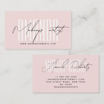 Make-up artiest moderne typografie script blush ro
