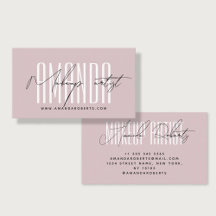 Make-up artiest moderne typografie script roze