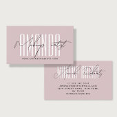 Make-up artiest moderne typografie script roze visitekaartje