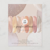 Make-up Artiest Promotionele Elegante Glitterij Lo Flyer (Achterkant)