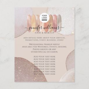 Make-up Artiest Promotionele Elegante Glitterij Lo Flyer