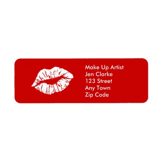 Make Up Artiest Retouradres Labels Lippen (Voorkant)