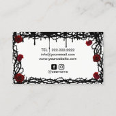 Make-up artiest rode lippen gotische schoonheid sa visitekaartje (Achterkant)