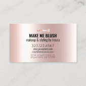 Make-up Artiest Roos Glitter + Metallic Blush Roze Visitekaartje (Achterkant)