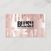 Make-up Artiest Roos Glitter + Metallic Blush Roze Visitekaartje (Voorkant)