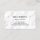 Make-up Artiest Roos Gouden Lippen Modern Marmer L Klantenkaartje (Achterkant)