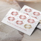 Make-up Artiest Roos Gouden Lippen Modern Marmer L Klantenkaartje