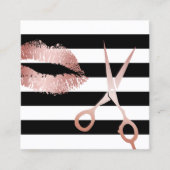 Make-up Artiest Roos Gouden Schoonheidssalon Moder Vierkante Visitekaartje (Voorkant)