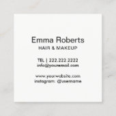 Make-up Artiest Roos Gouden Schoonheidssalon Moder Vierkante Visitekaartje (Achterkant)