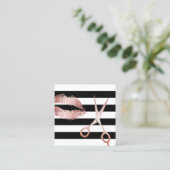 Make-up Artiest Roos Gouden Schoonheidssalon Moder Vierkante Visitekaartje (Staand voorkant)