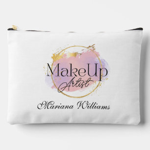 Make-up artiest Roze Goud Stijlvolle logo Minimali Etui