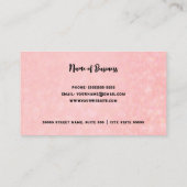 Make-up artiest roze meisje meisje cosmetoloog visitekaartje (Achterkant)