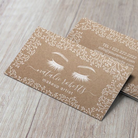 Make-up Artiest Rustieke Babys Ademhaling Bloemen  Visitekaartje