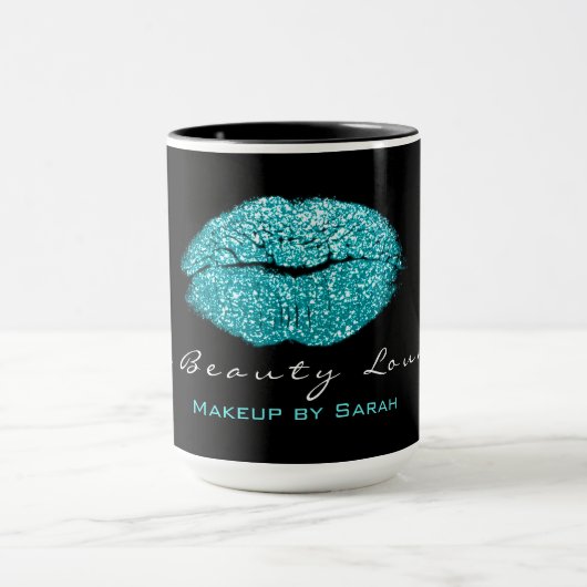 Make-up artiest schoonheid kus lippen tiffany zwar mok (Midden)