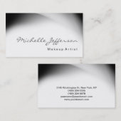 Make-up Artiest Script Grijs Patroon Visitekaartje (Voorkant / Achterkant)