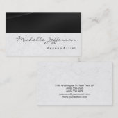 Make-up Artiest Script Grijs Patroon Visitekaartje (Voorkant / Achterkant)