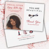 Make Up Artiest Speciale Aanbieding Zakelijke Waar Bedankkaart