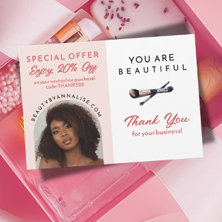 Make Up Artiest Speciale Aanbieding Zakelijke Waar Bedankkaart