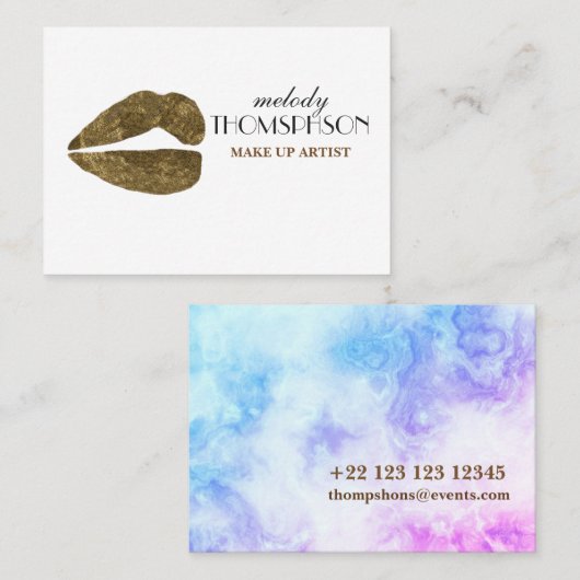 Make up artiest standaard matte visitekaartje (Voorkant / Achterkant)