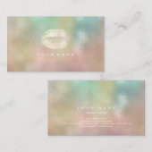Make-up artiest stylist lippen pastel roze ombre m visitekaartje (Voorkant / Achterkant)