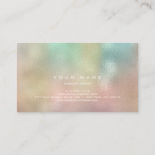 Make-up artiest stylist lippen pastel roze ombre m visitekaartje (Achterkant)
