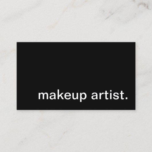 make-up artiest. visitekaartje (Voorkant)