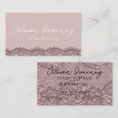 Make-up Artiest Visitekaartje Roos en Kant (Voorkant / Achterkant)