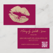 Make-up Artiest Visitekaartjes - Golden Kiss (Voorkant / Achterkant)
