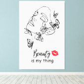 Make-up Artiest Wall Art Gift voor haar make-up li Canvas Afdruk (Insitu (Houten vloer))