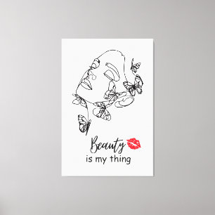 Make-up Artiest Wall Art Gift voor haar make-up li Canvas Afdruk