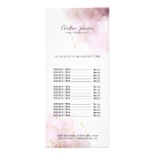 make-up artiest waterverf | Prijslijst faux glitte Reclamekaart (Voorkant)