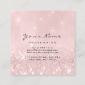 Make-up Artiest Wenkbrauw Eye Lash Glitter Roze Gr Vierkante Visitekaartje (Achterkant)