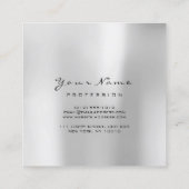 Make-up Artiest Wenkbrauw Eye Lash Grijs Goud Vier Vierkante Visitekaartje (Achterkant)