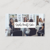 Make-up artiest werkt in een studio visitekaartje (Voorkant)