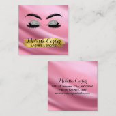 Make-up Artiest Wimper Extensies Wimpers Brows Vierkante Visitekaartje (Voorkant / Achterkant)