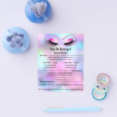 Make-up Artiest Wimper Glitter Prijslijst Blauw Ro Flyer (Enkel)