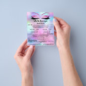 Make-up Artiest Wimper Glitter Prijslijst Fuchsia Flyer (Hand)