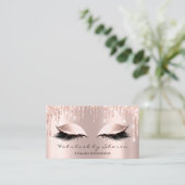 Make-up Artiest Wimper Wimpers Glitter DripsRose 1 Visitekaartje (Staand voorkant)